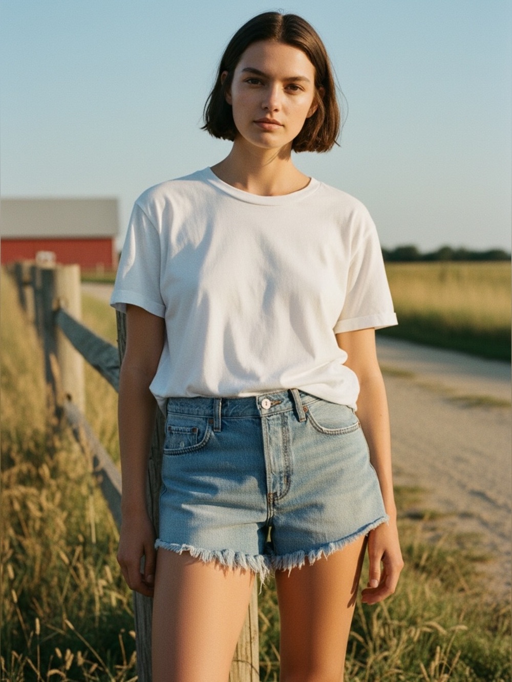 Free People We The Free High Rise Denim Cutoff Shorts Raw Hem Button Fly Size 28
